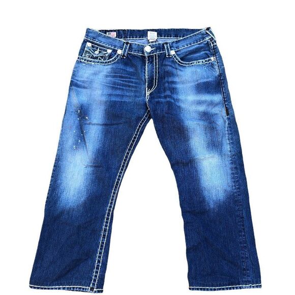 True Religion Jeans Size 38 RICKY SUPER T Blue - Picture 4 of 8